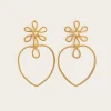 Flower Heart Earrings